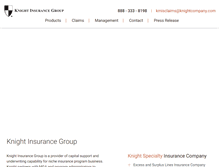 Tablet Screenshot of knightinsurancegroup.com